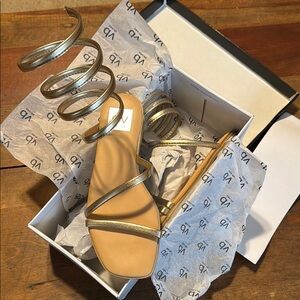 Dolce Vita Gold Sandals Elegant Strappy Design